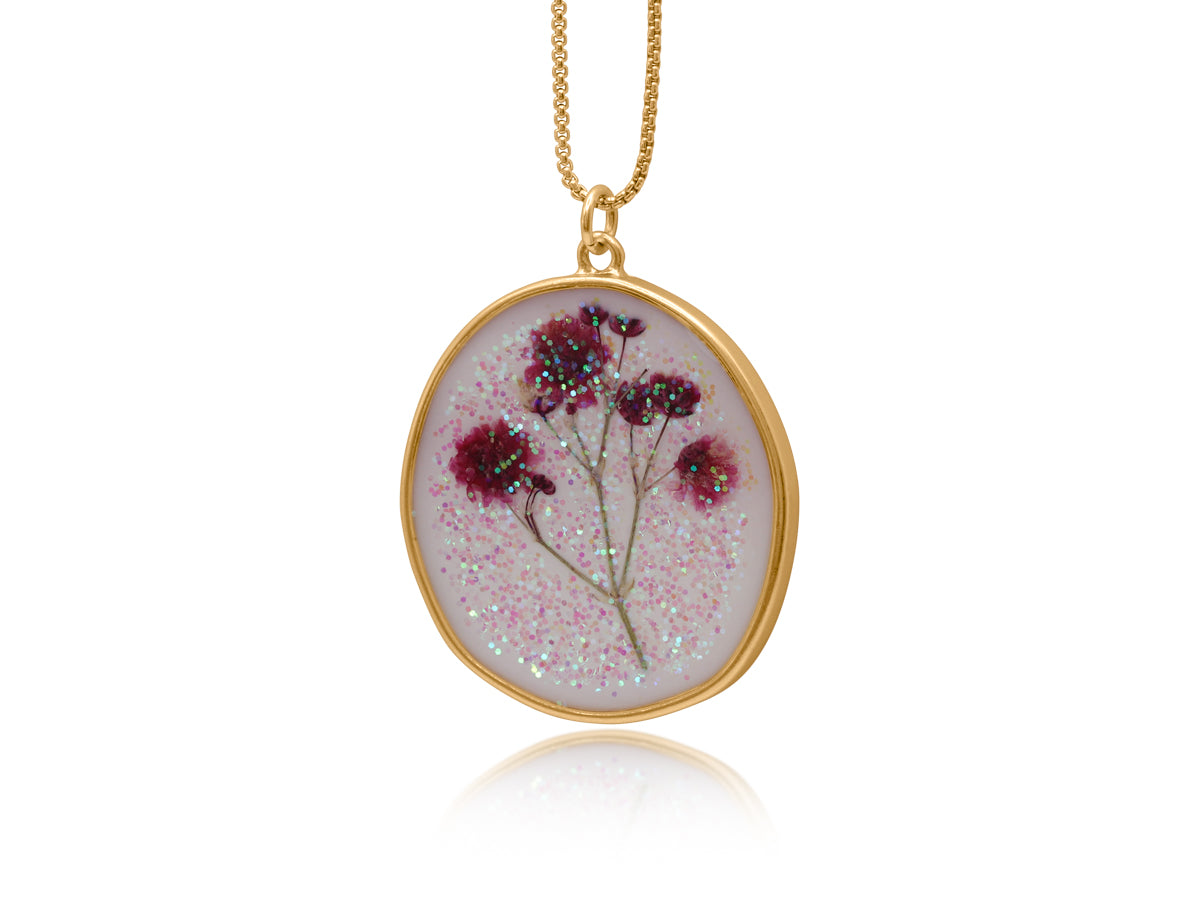 Gold Orlean Wildflower Adjustable Size Pendant Necklace