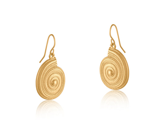 Veronica Matte Conch Earrings