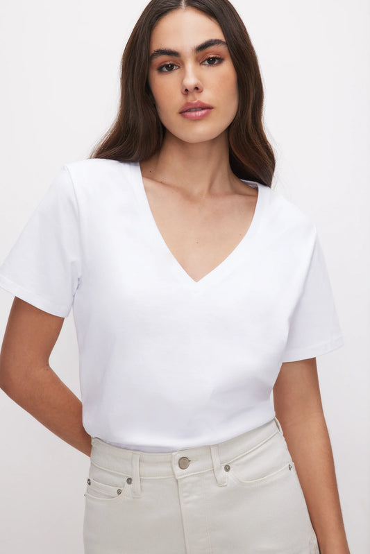 Cotton Classic V Neck Tee