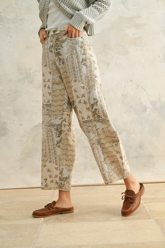 Final Sale - Multi Printed Barrel Pants