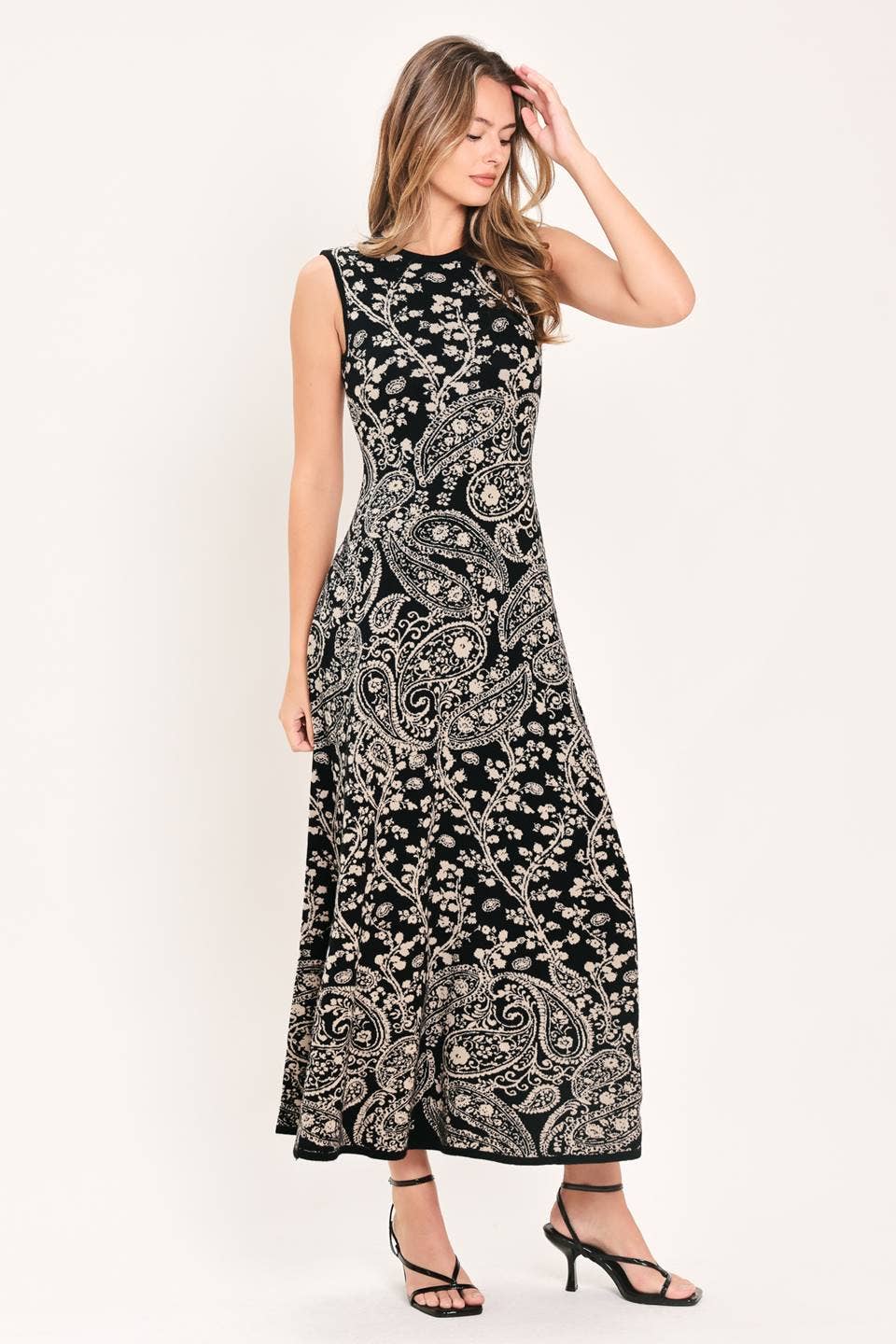 Midnight Paisley Maxi Dress