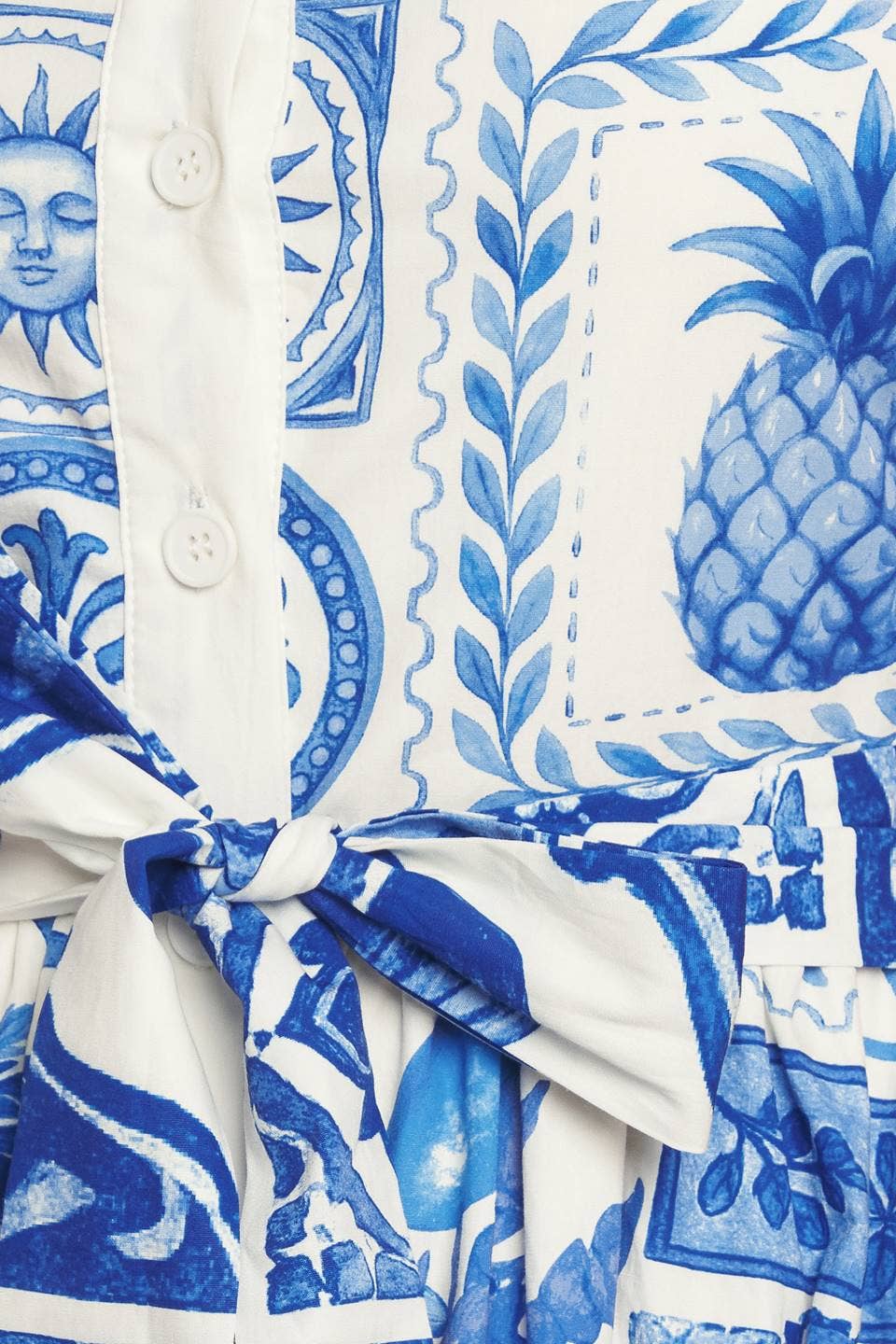Printed Summer Pineapple Midi dress