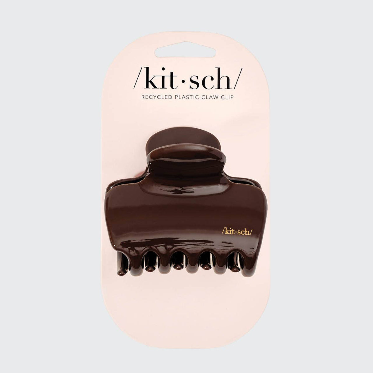 Recycled Plastic Puffy Cloud Clip- Chocolate
