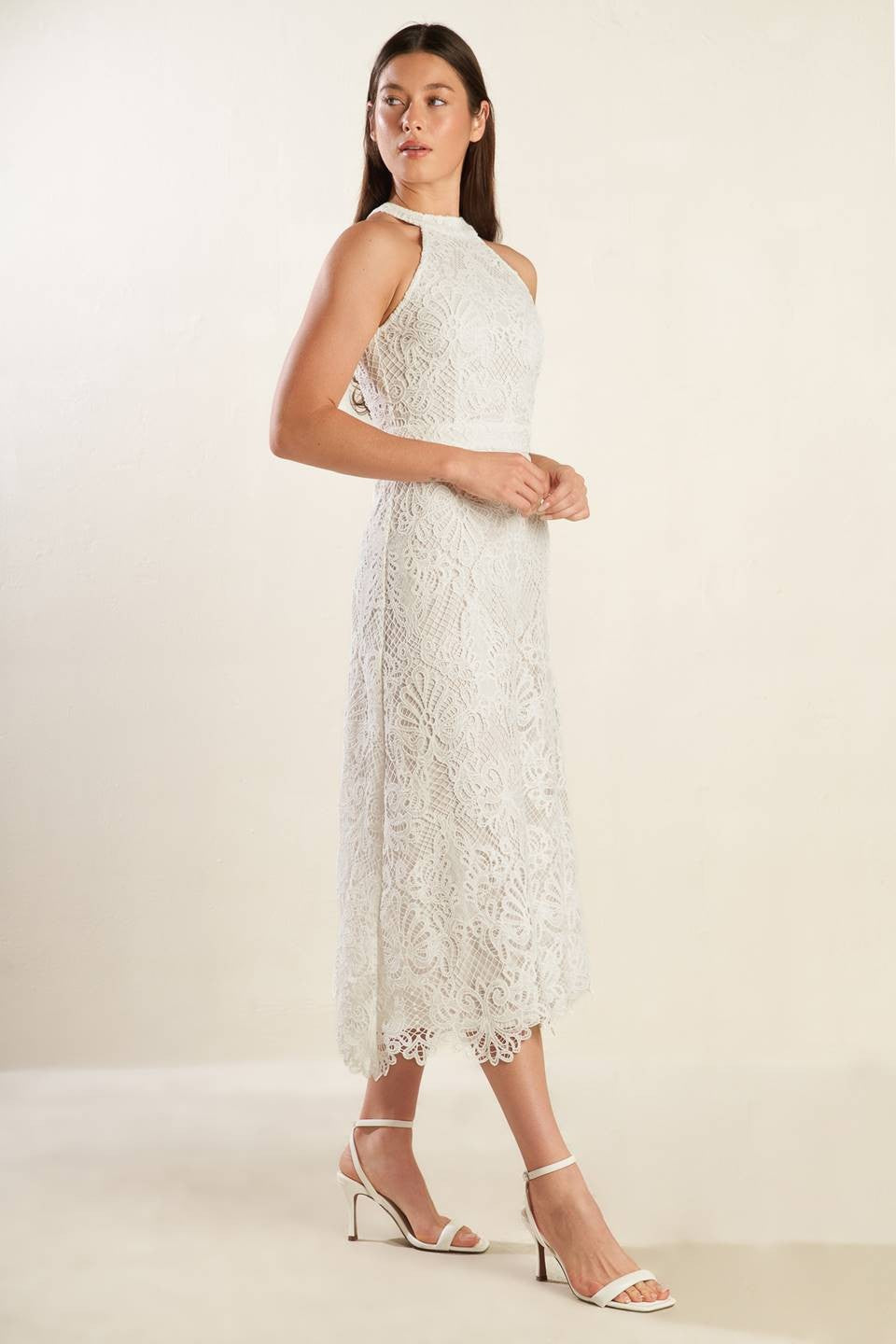 Final Sale - Woven Lace Midi Dress
