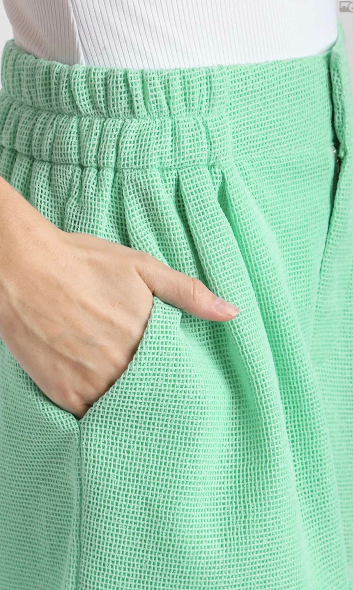 Final Sale - Trouser Buttons Garment Hook Mesh Shorts