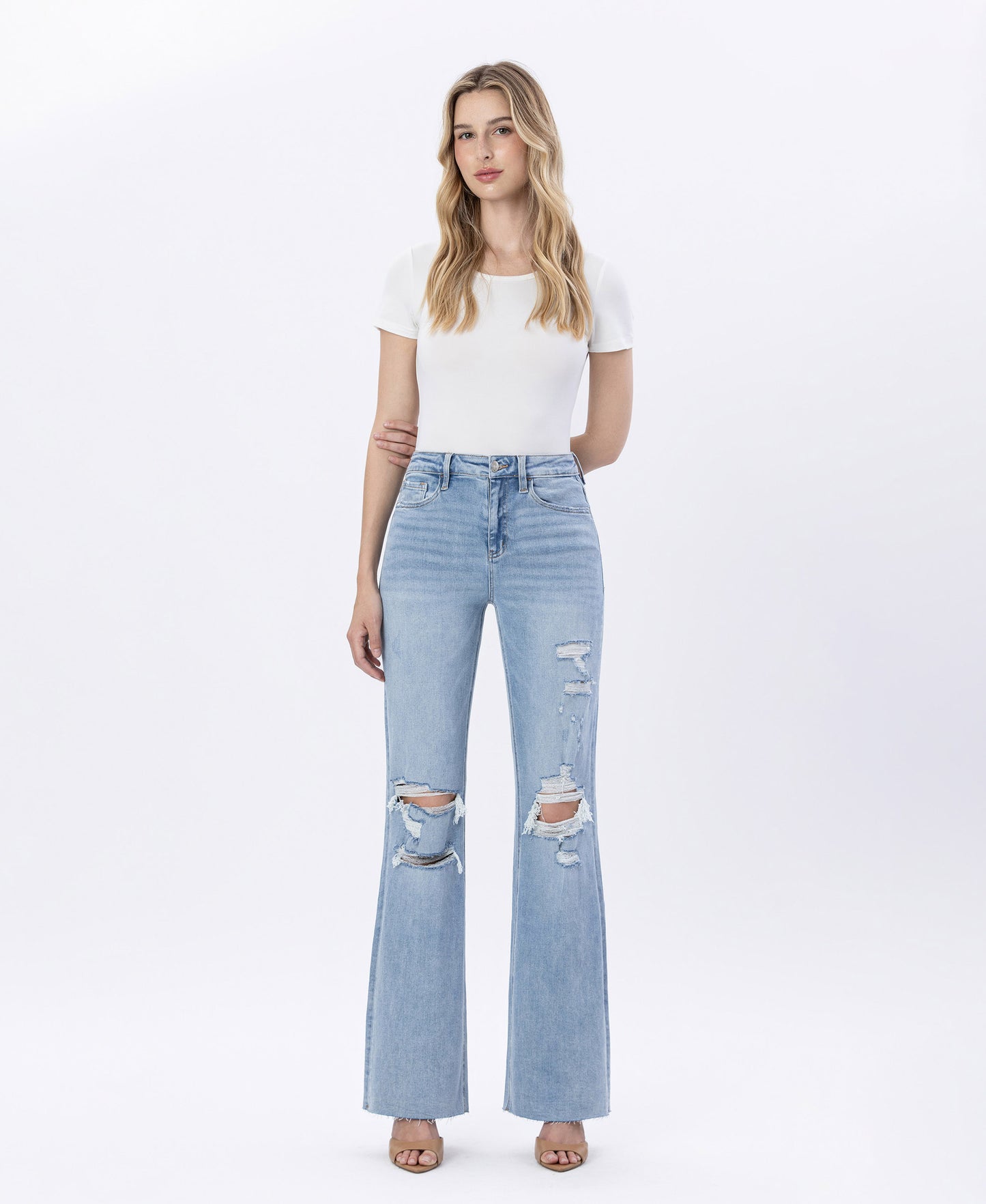 90’s Vintage Super High Rise Flare Jean