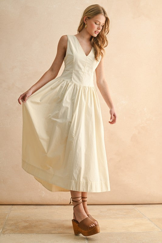 Final Sale - Bow Detail Woven Dress
