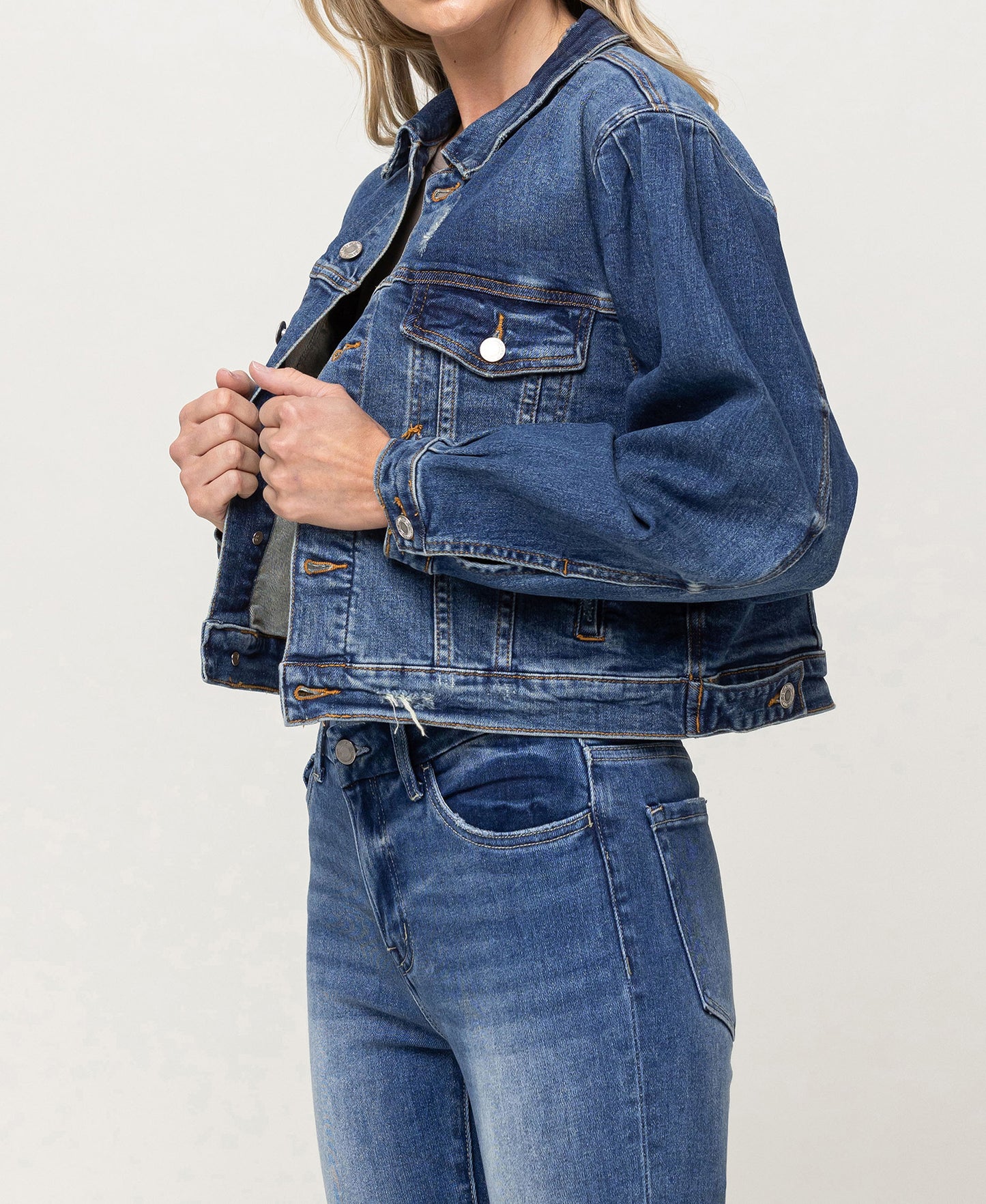 Balloon Sleeve Denim Jacket