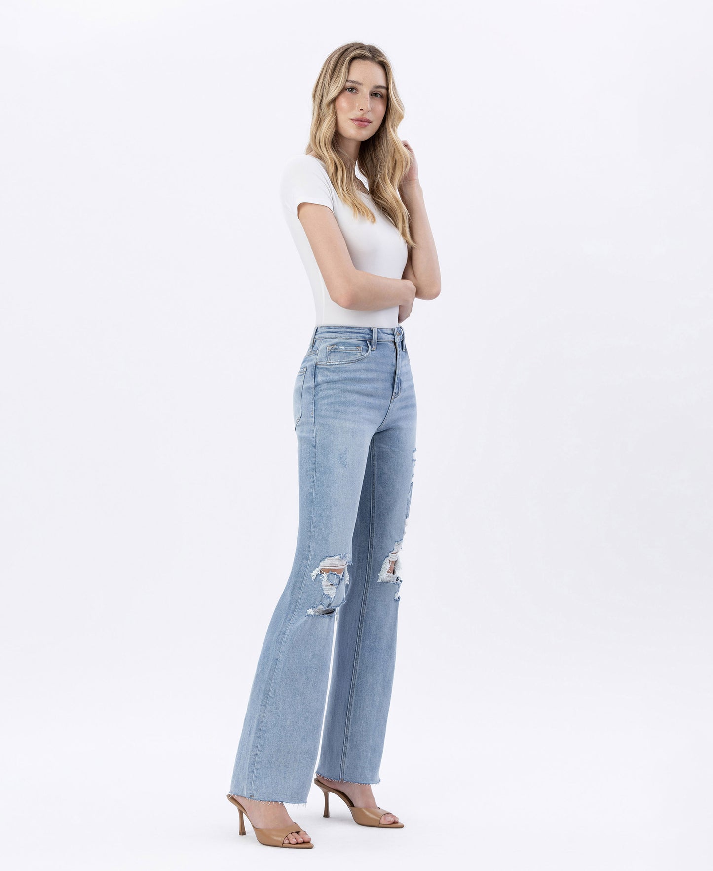 90’s Vintage Super High Rise Flare Jean