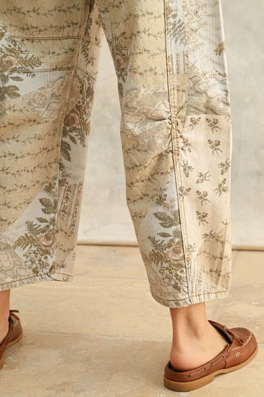 Final Sale - Multi Printed Barrel Pants