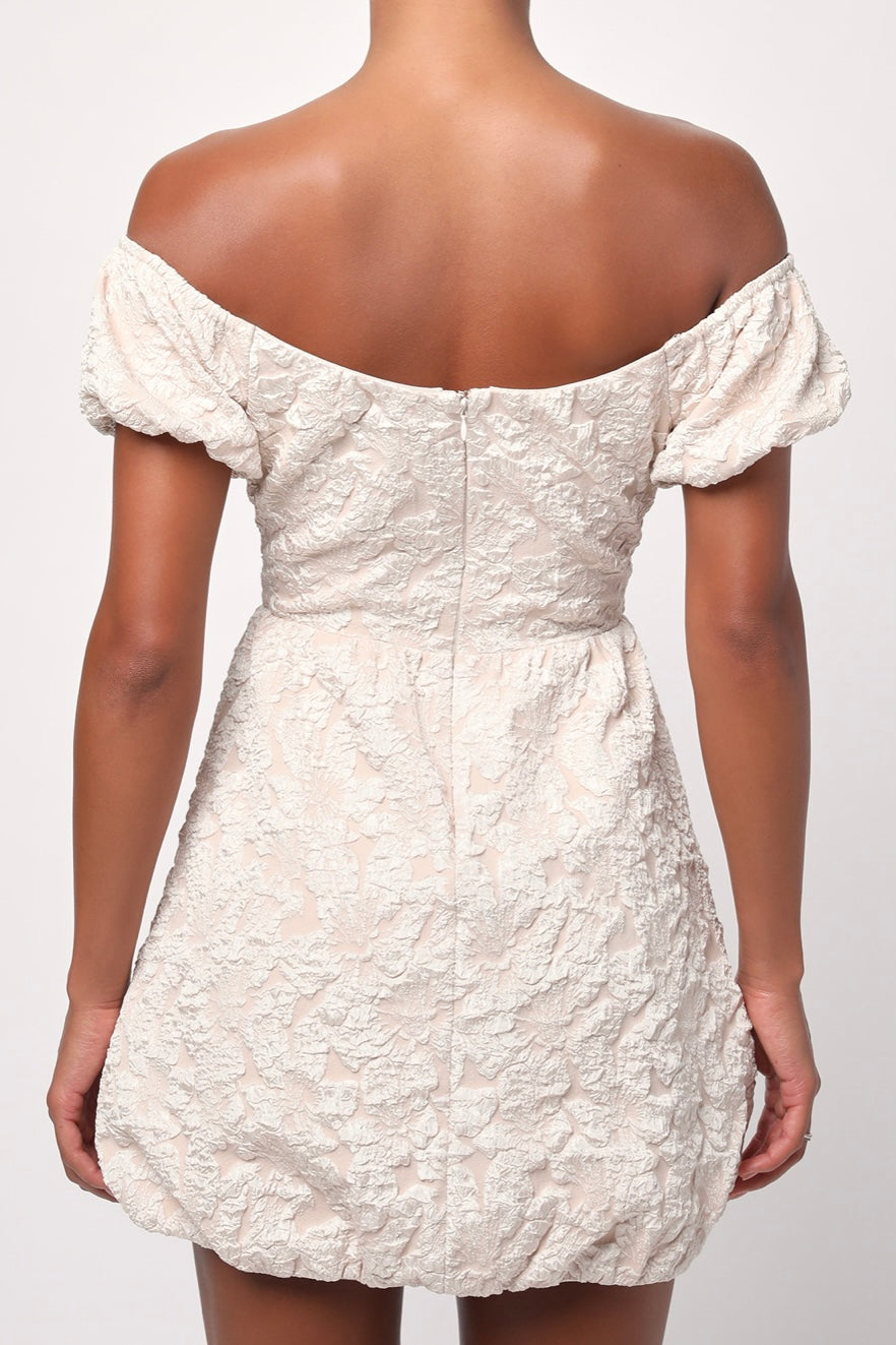 avery mini dress Avery Jacquard Puff Sleeve Mini Dress – Claiborne's Closet on Canal