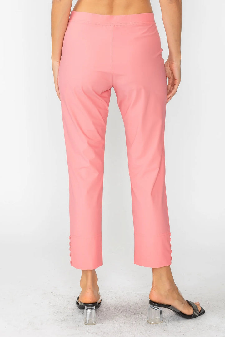 Final Sale - Button Hem Slim Crop Pants