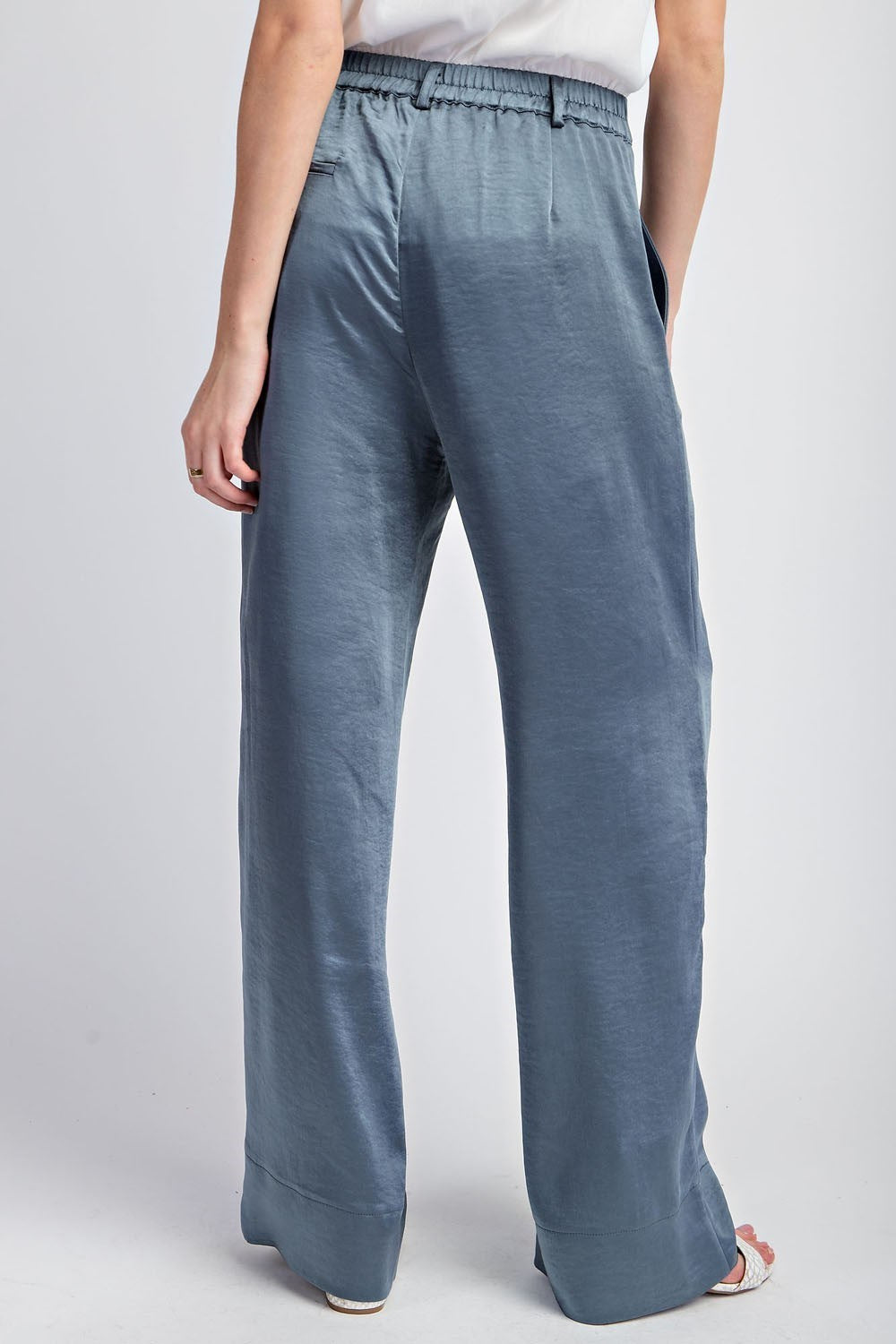 Final Sale - Satin Straight Leg Pants
