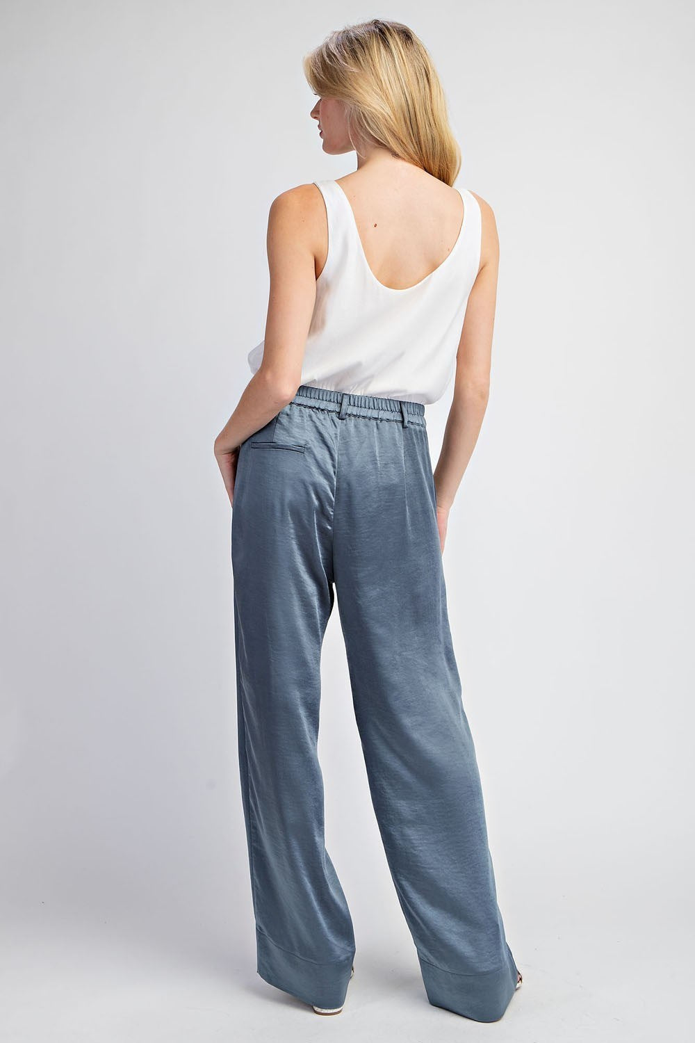 Final Sale - Satin Straight Leg Pants