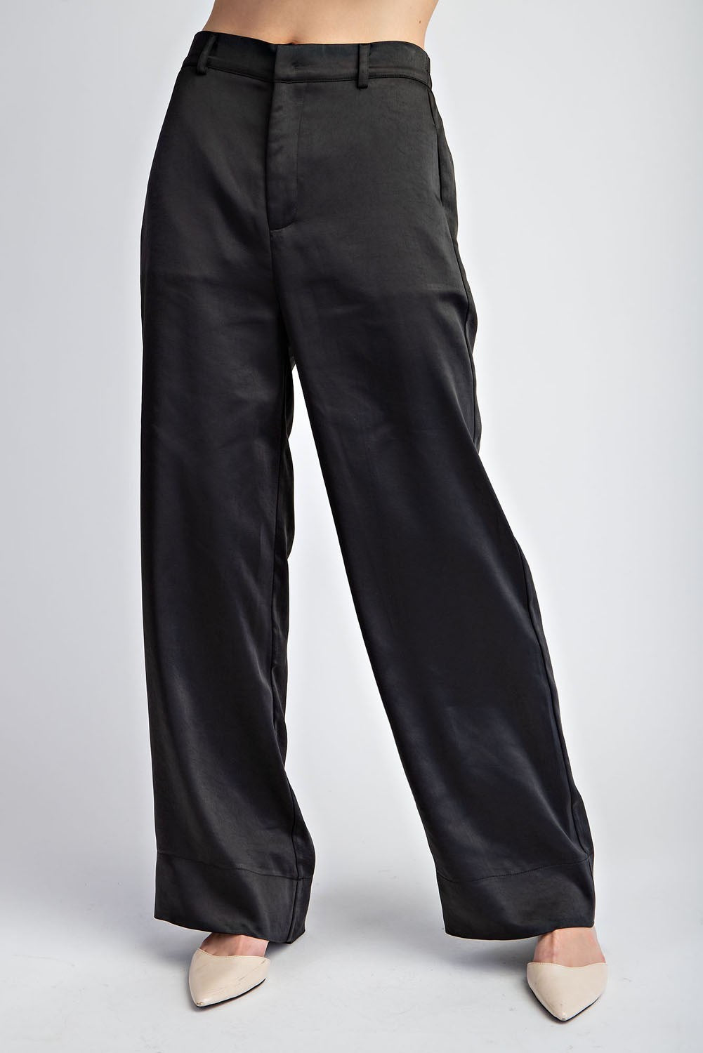 Final Sale - Satin Straight Leg Pants