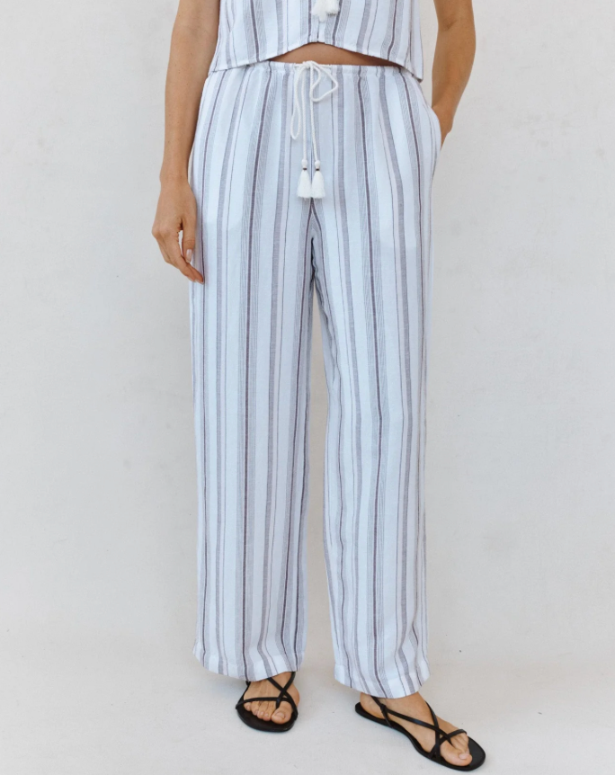 Beach Pant With Tassel Drawstrings