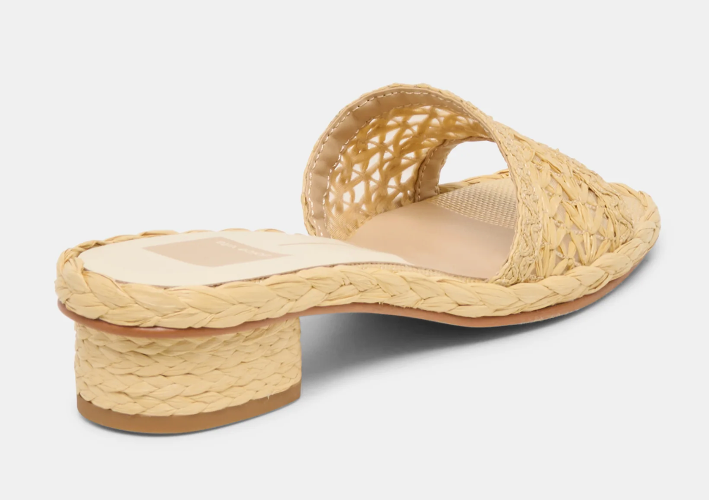 Dixi Sandals Lt Natural Cross Hatch Raffia