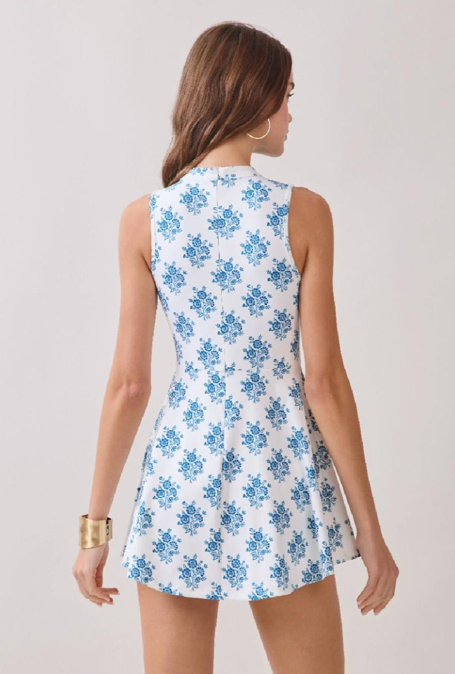 Floral Print Sleeveless Athleisure Dress
