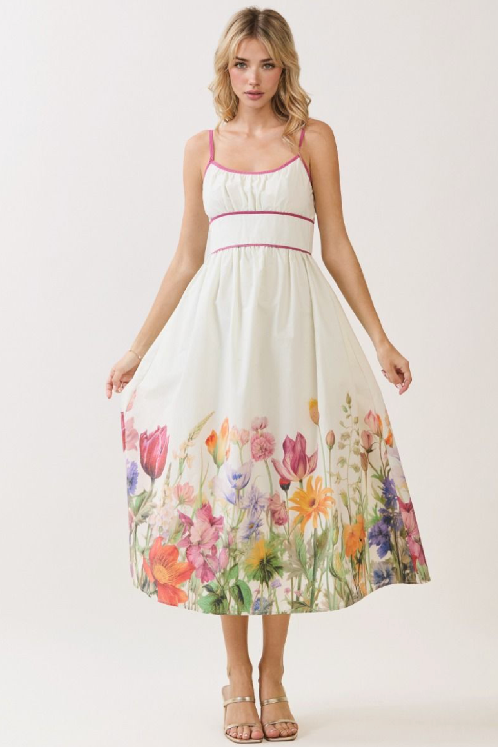 Sleeveless Cami Midi Dress