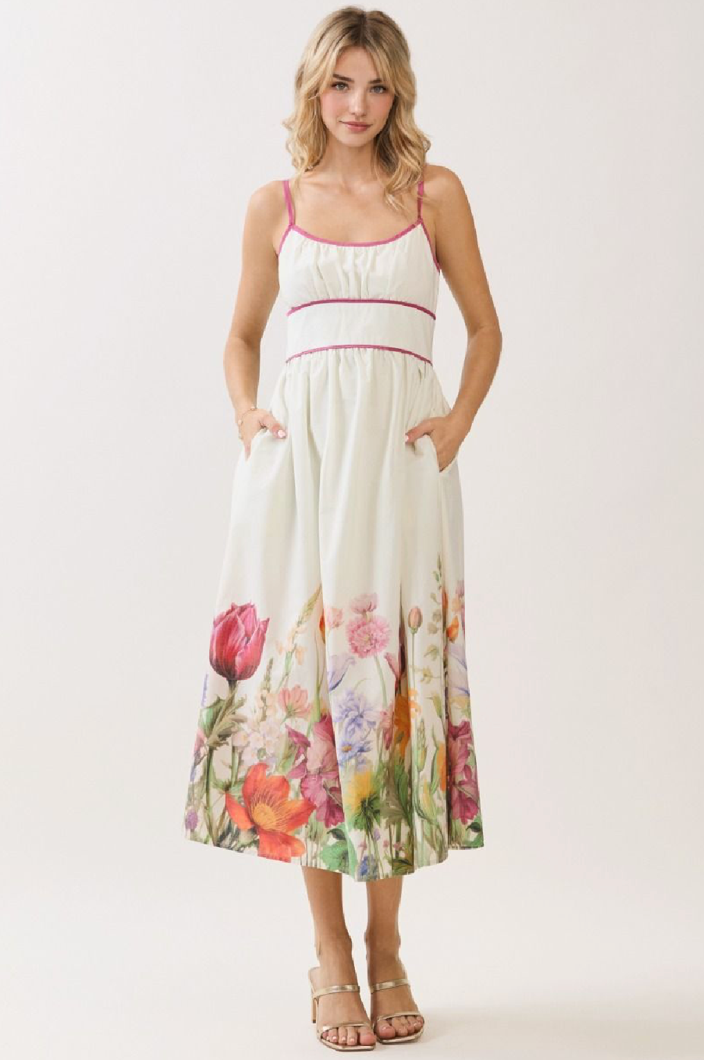 Sleeveless Cami Midi Dress
