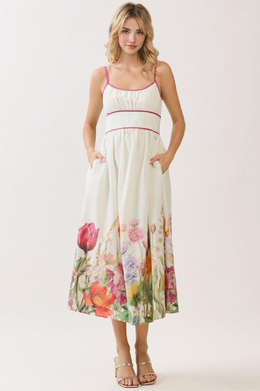 Sleeveless Cami Midi Dress