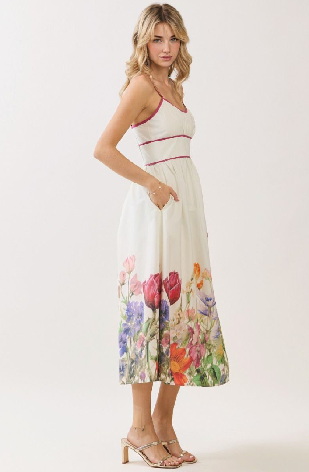 Sleeveless Cami Midi Dress
