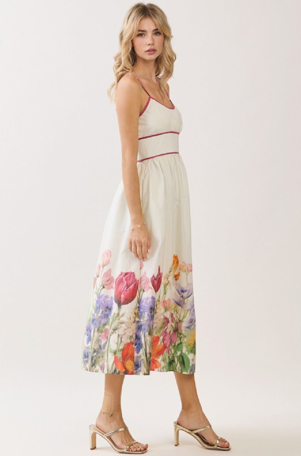 Sleeveless Cami Midi Dress