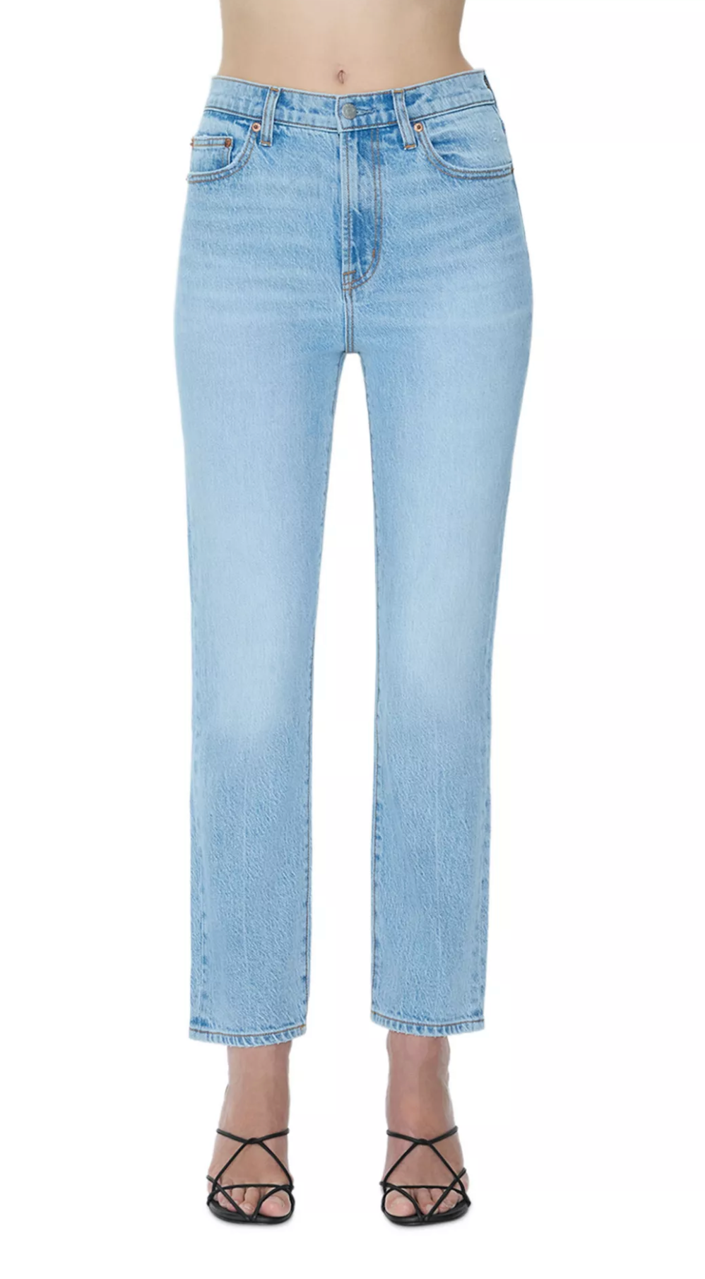 Bri High Rise Slim Straight Ankle Jeans