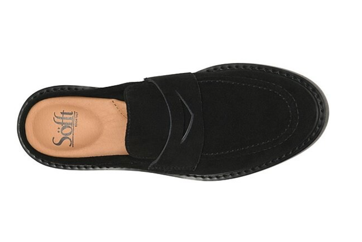 Monique Ultra Soft Suede Penny Keeper Mule