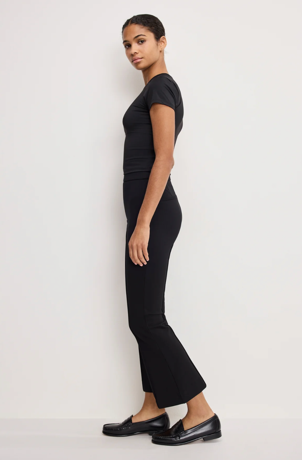 Good American Stretch Ponte High Rise Kick Flare Pants