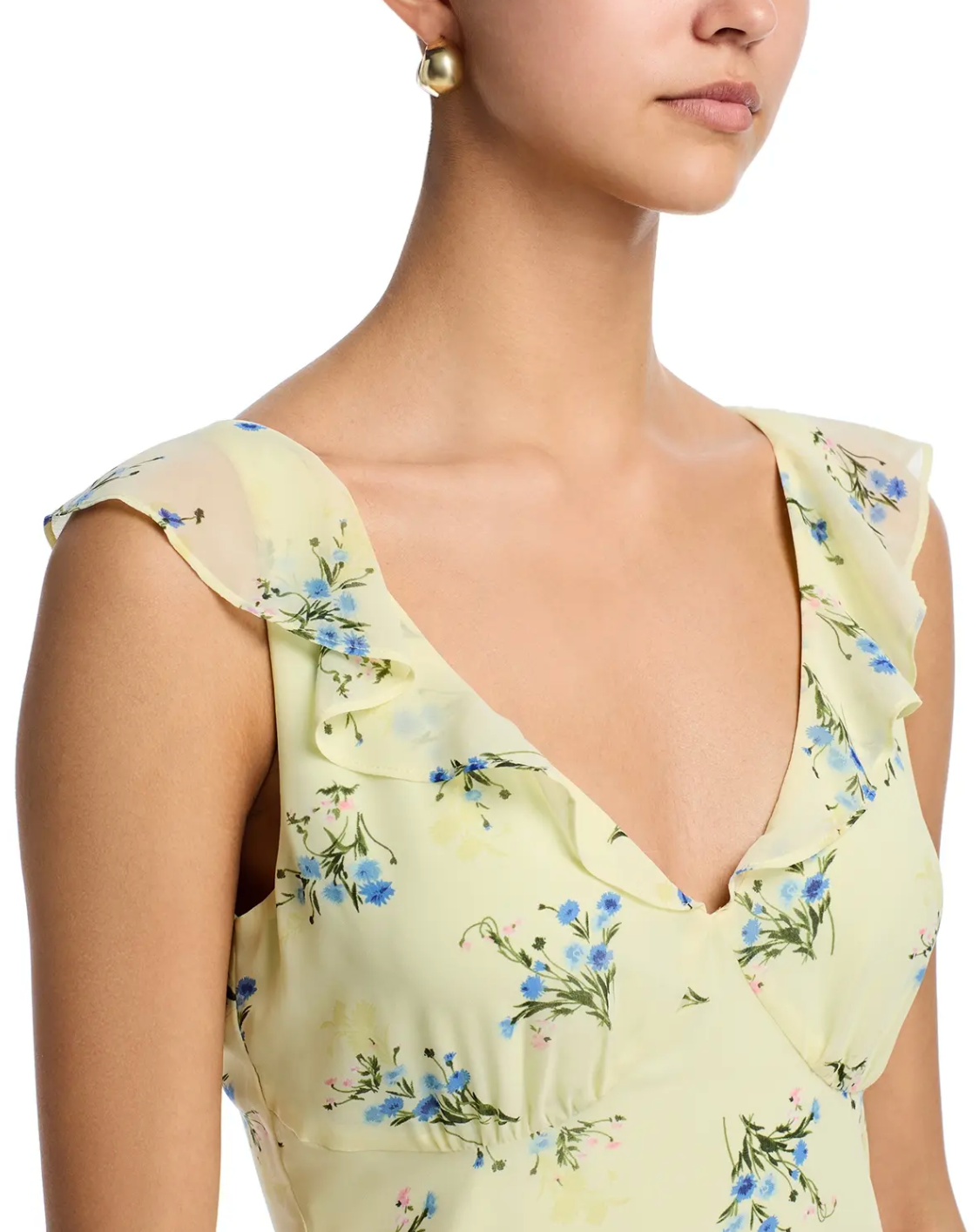 Marina Silky Chiffon Harper Fleur Mini Dress&nbsp;
