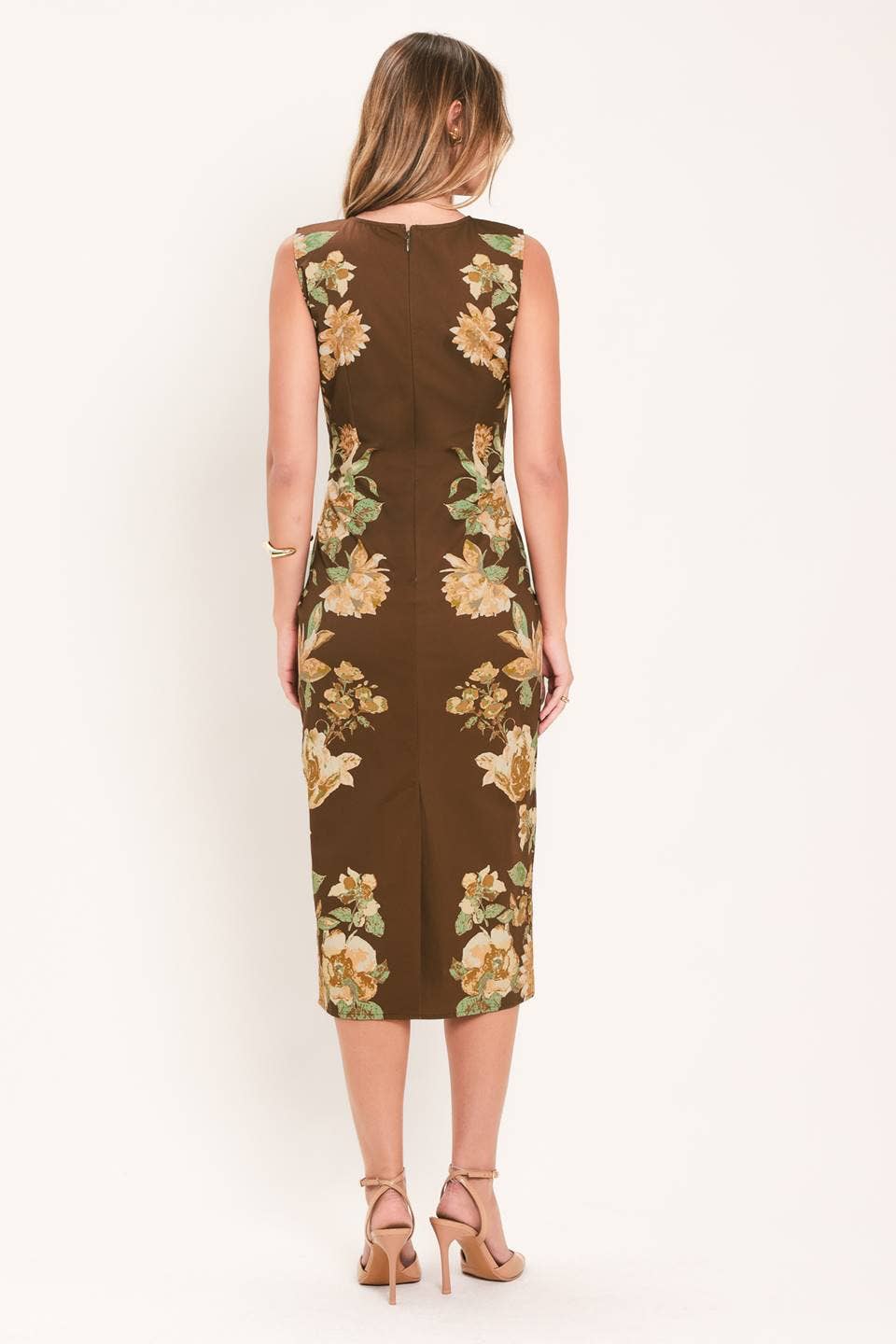 Autumn Romance Floral Midi Dress