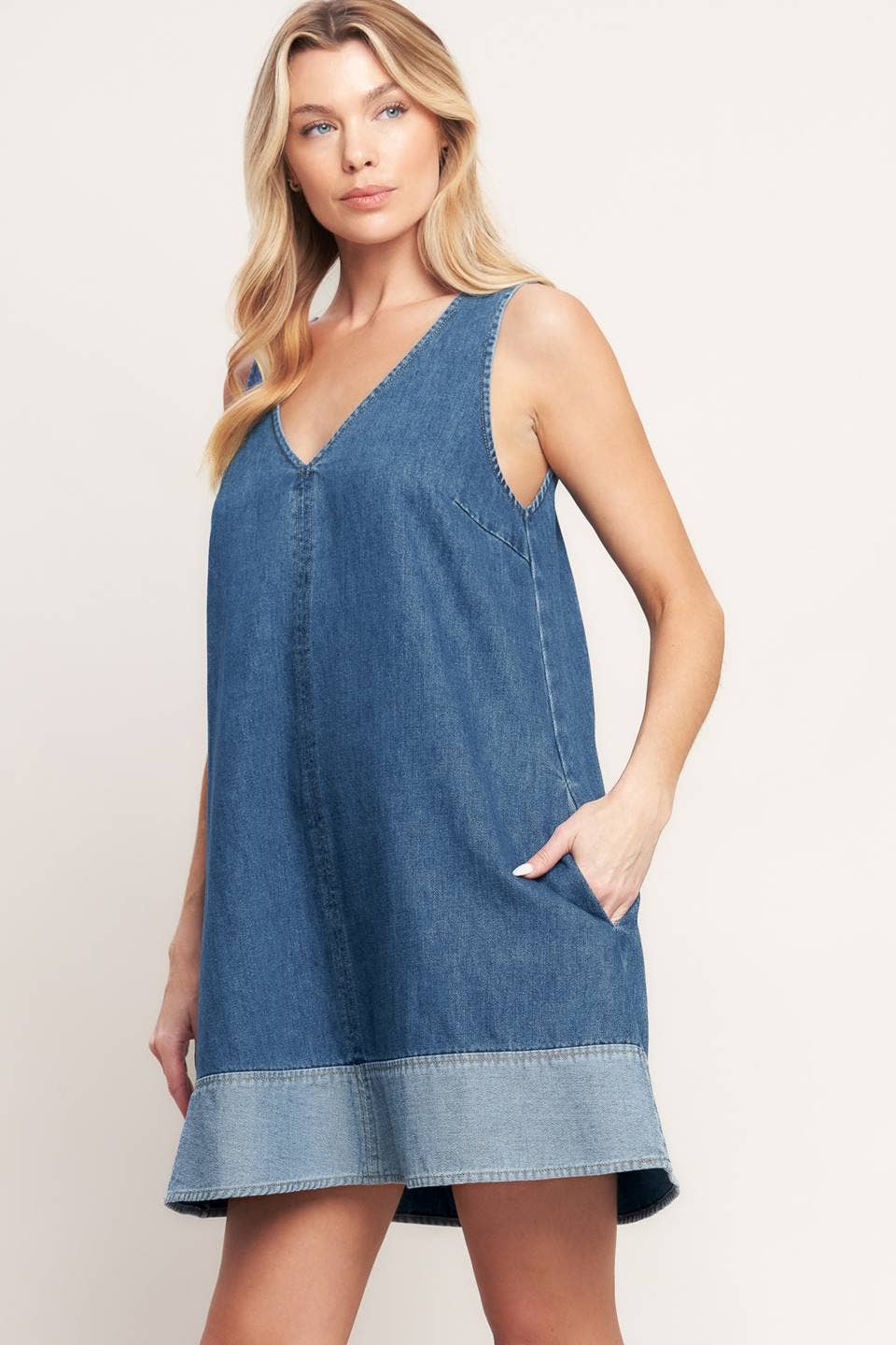 Jackie Washed Denim Mini Dress