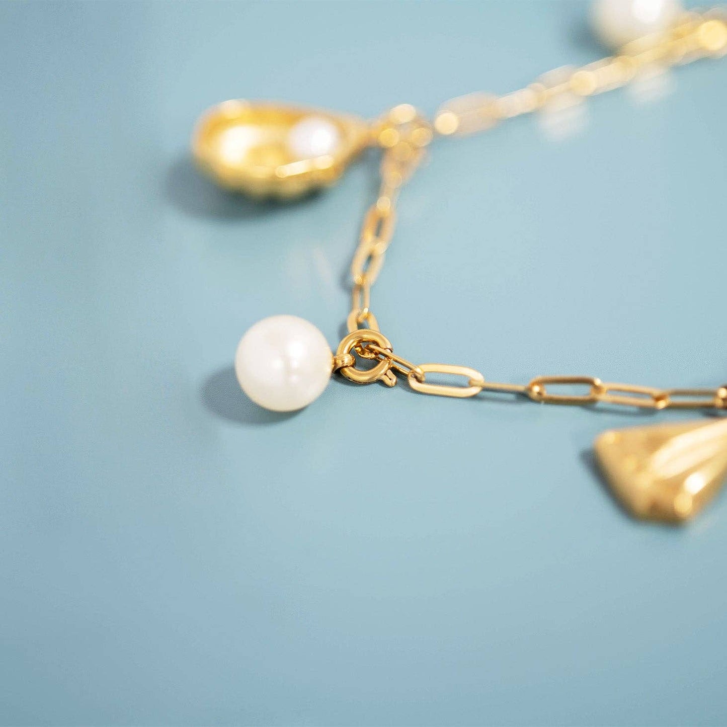 18K Gold PVD Stainless Steel Charm Connector