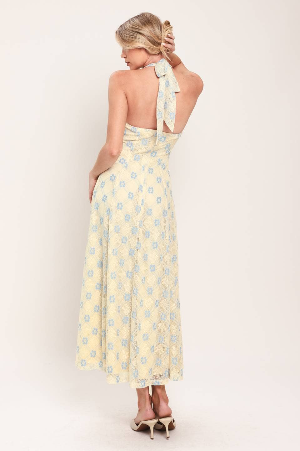 Amy Woven Lace Midi Dress