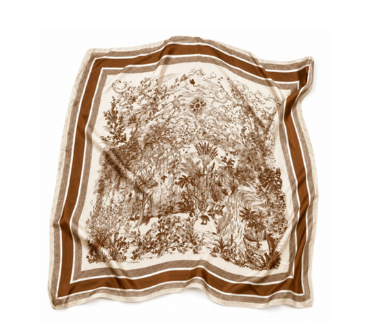 Countryside Toile Poly-Silk Scarf
