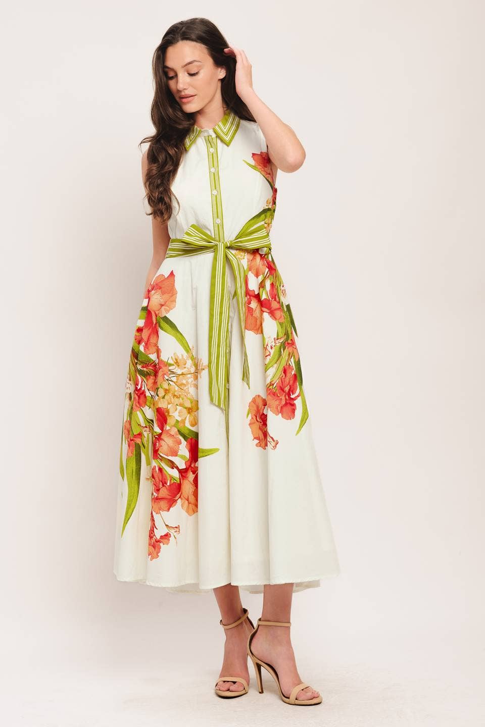 Susan Printed Woven Midi Dress