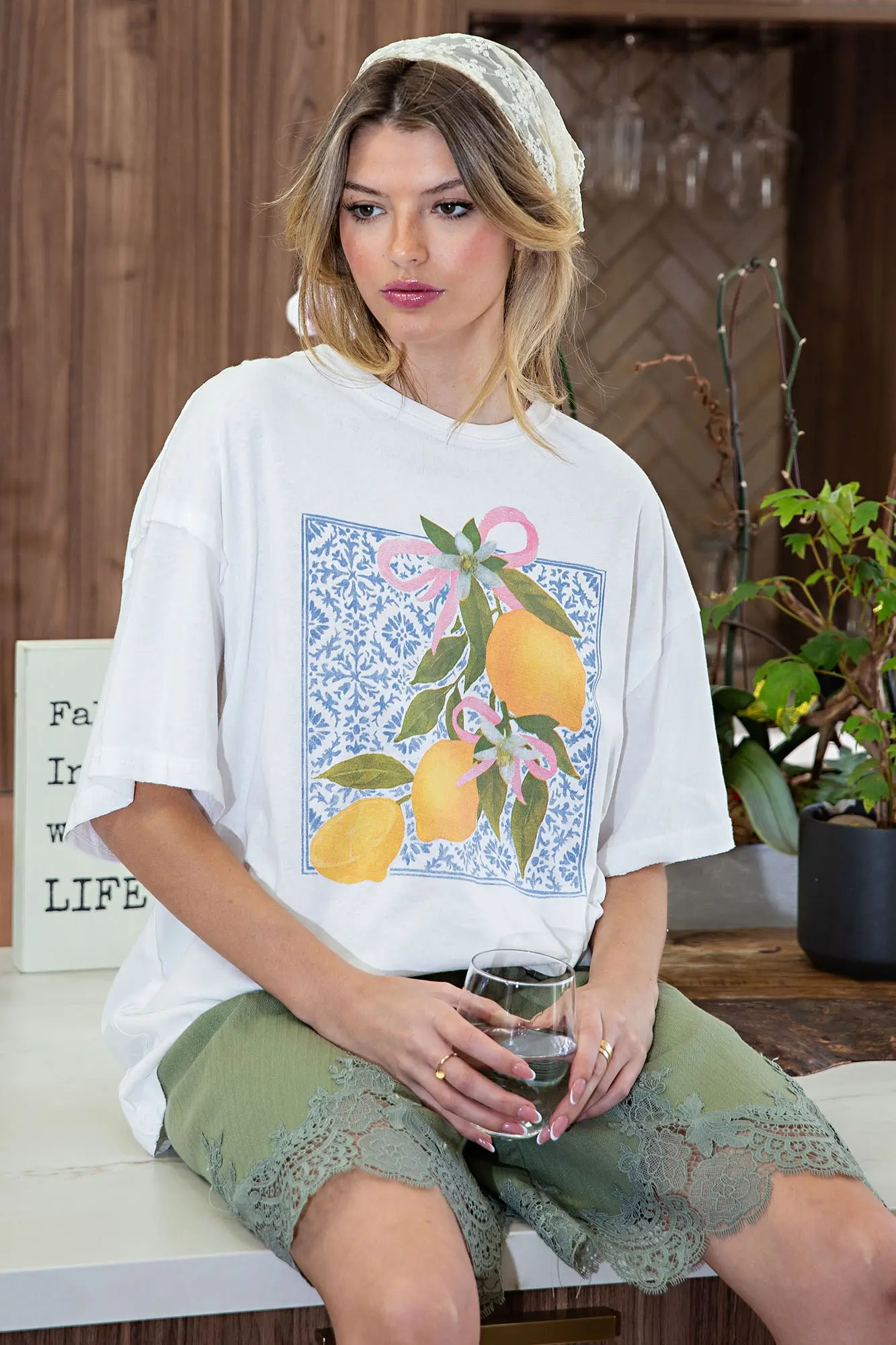 Lemon Printed Graphic Tee Shirt