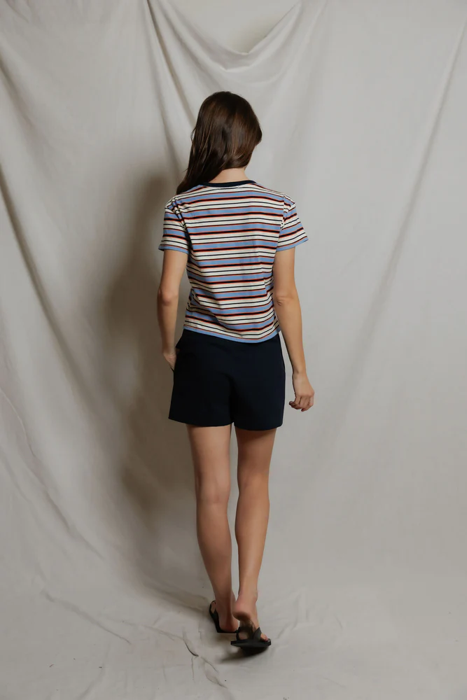 Dawn Cotton Jersey Ringer Stripe Tee