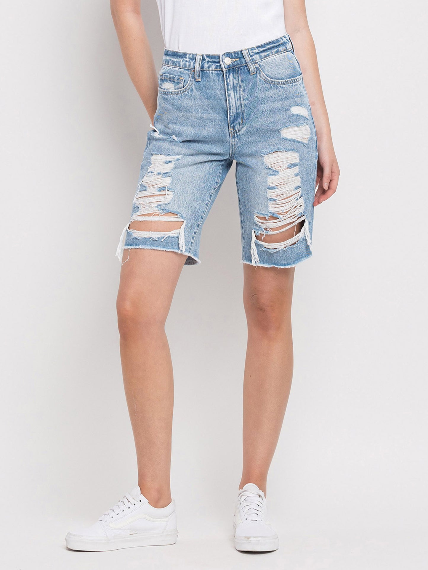 Super High Rise Relaxed Bermuda Shorts