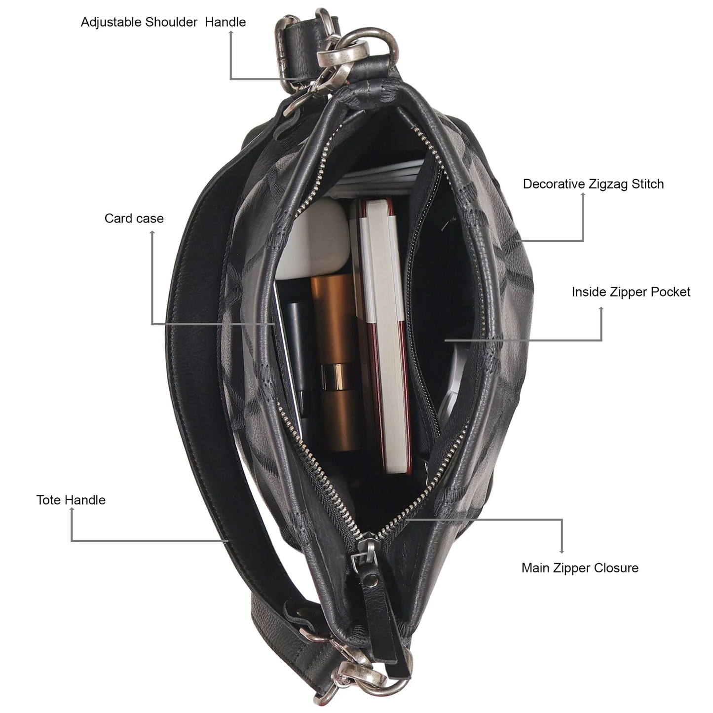 Ivy Diamond Leather Crossbody Bag