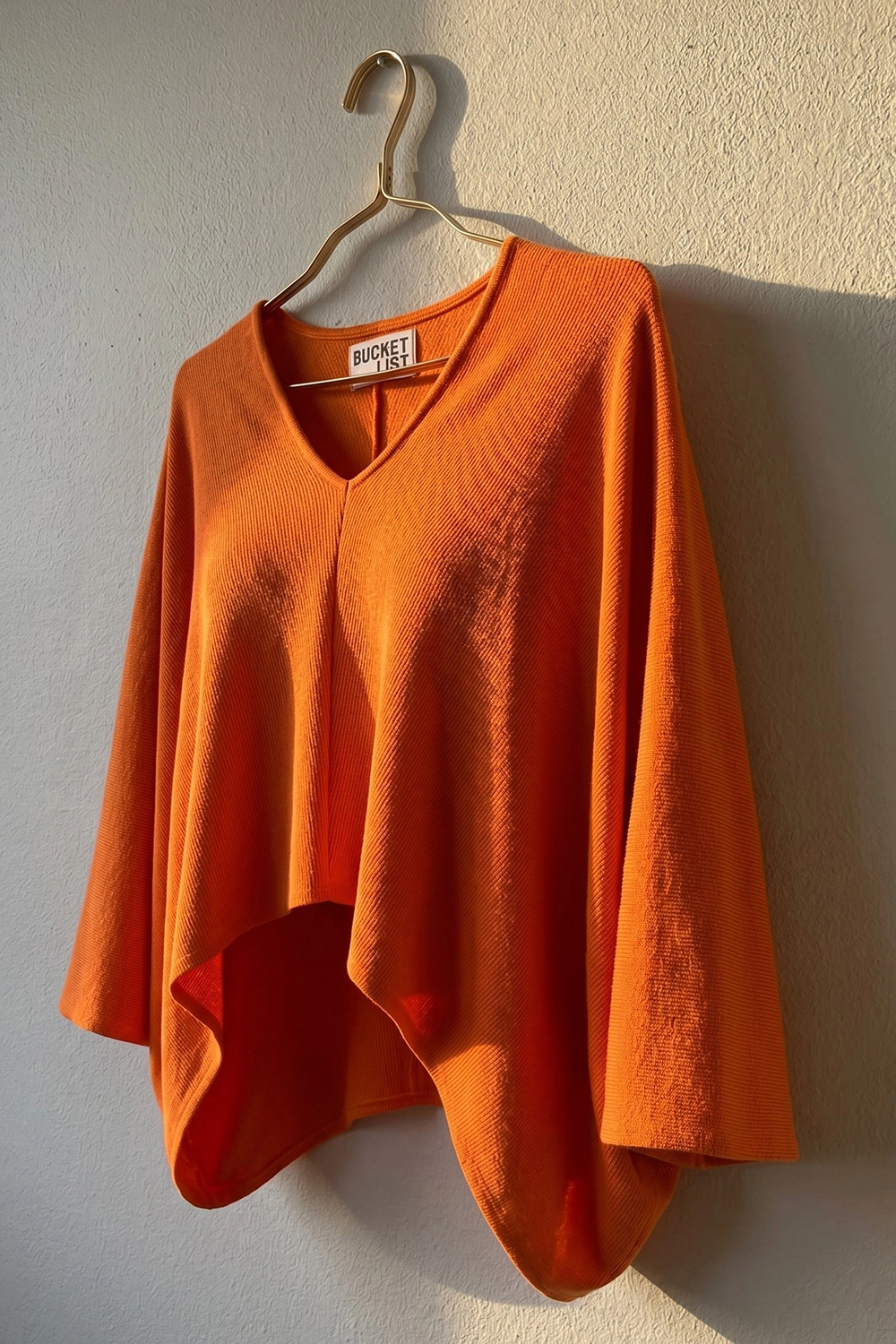 Structured Crepe Asymmetrical Poncho Top