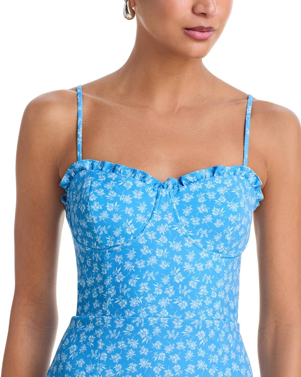 Stacey Floral Print Sleeveless Midi Dress