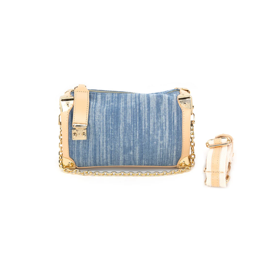 Canvas and denim material Handbag