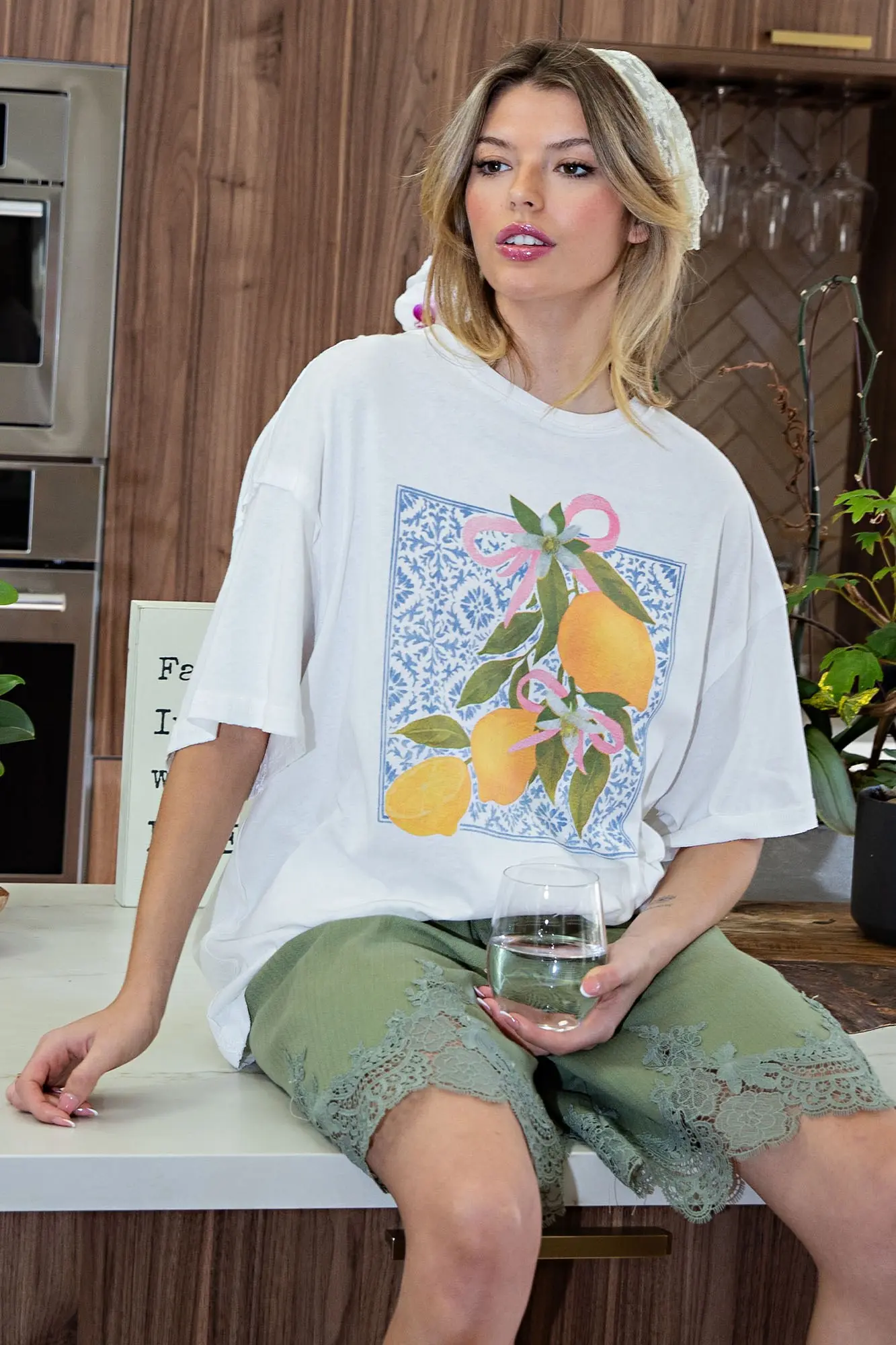 Lemon Printed Graphic Tee Shirt