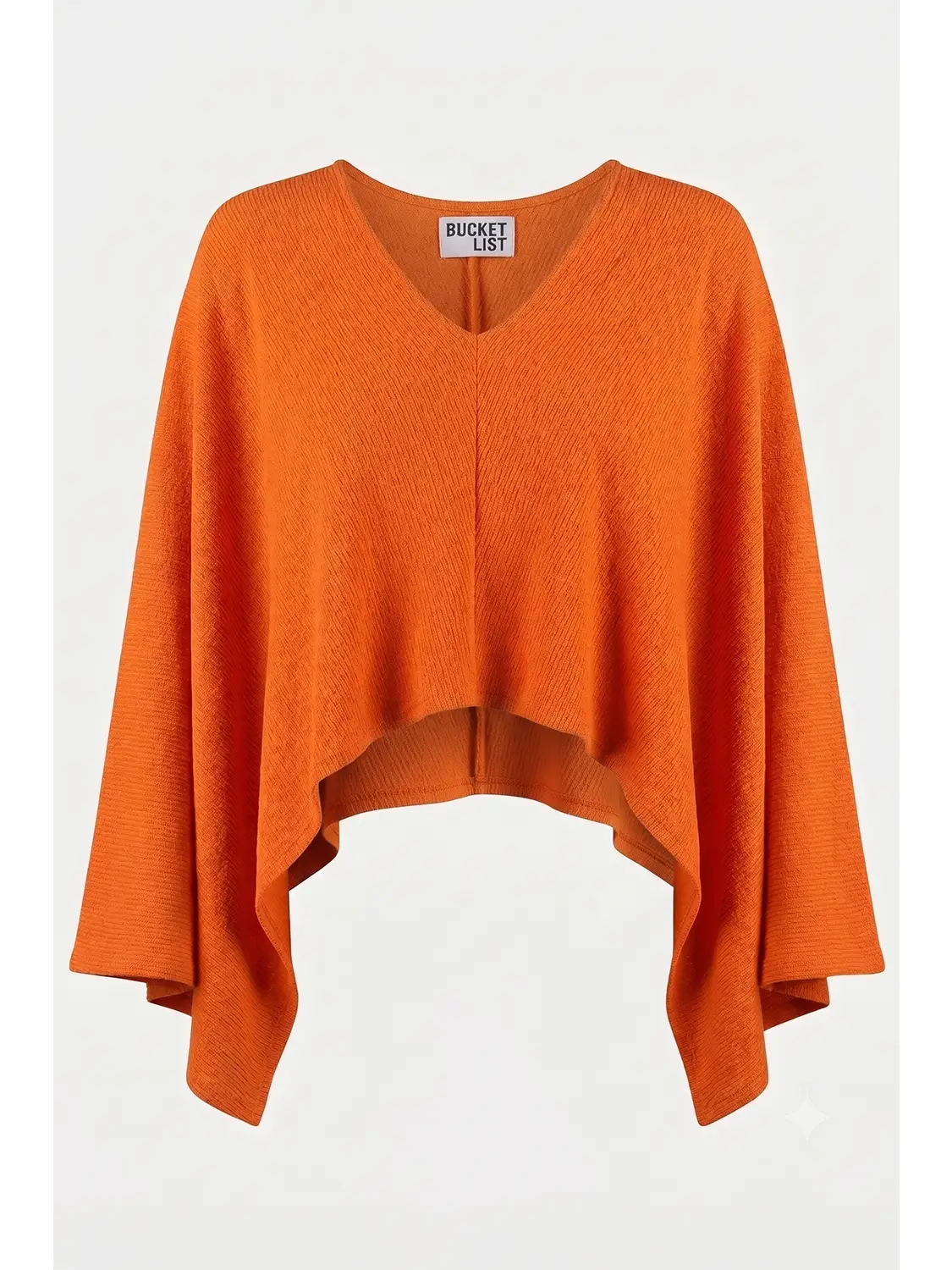 Structured Crepe Asymmetrical Poncho Top