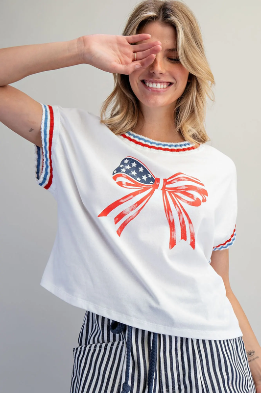 Ribbon USA Graphic Top
