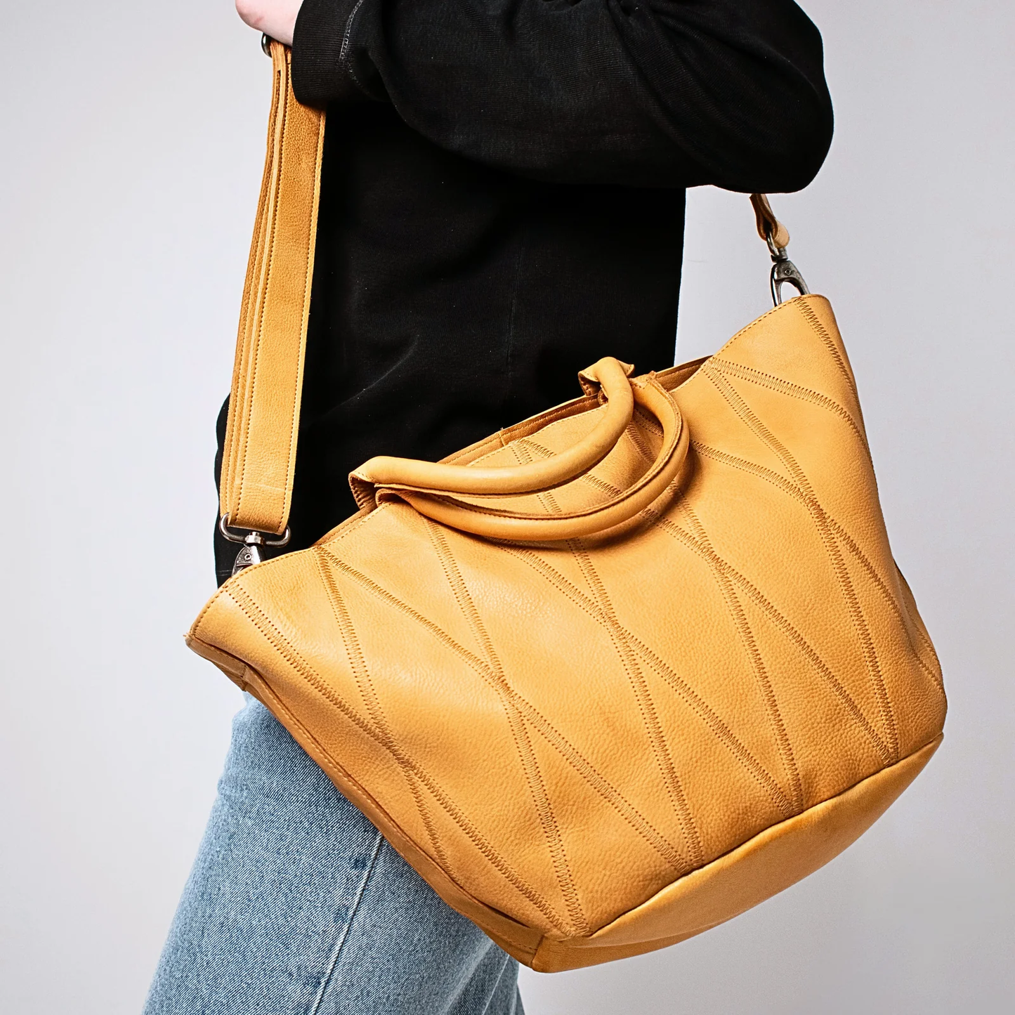 Claudia Diamond Leather Crossbody Bag
