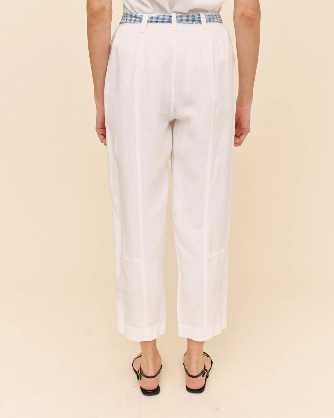 Seam Pant With Printed Sash
