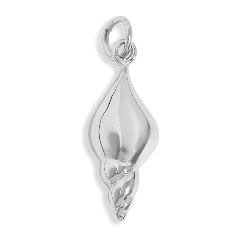 18K Gold PVD Stainless Steel Conch Shell with Pearl Charm